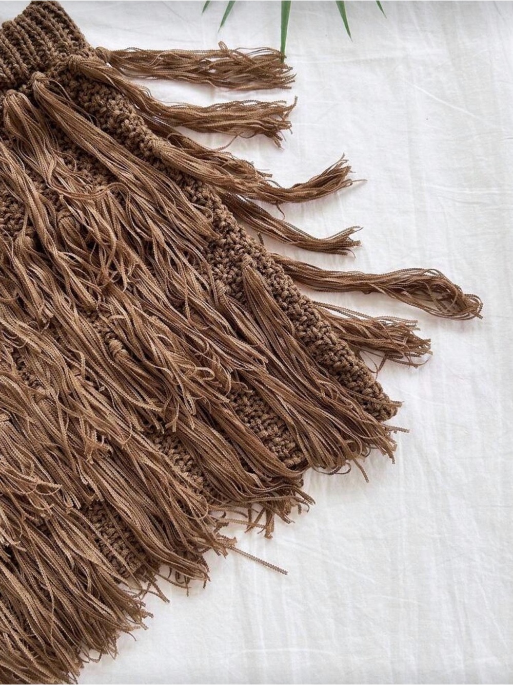 Boho Brown Fringe Crochet 2-Piece Set | size Medium | BRAND NEW NEVER WORN - Picture 3 of 3